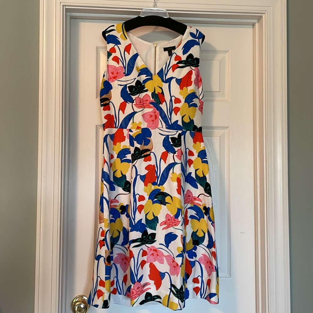 J.Crew A-LINE DRESS IN MORNING FLORAL (Tall 10)